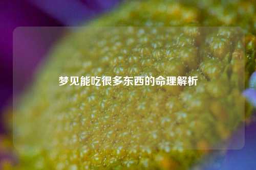 梦见能吃很多东西的命理解析