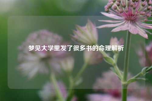 梦见大学里发了很多书的命理解析